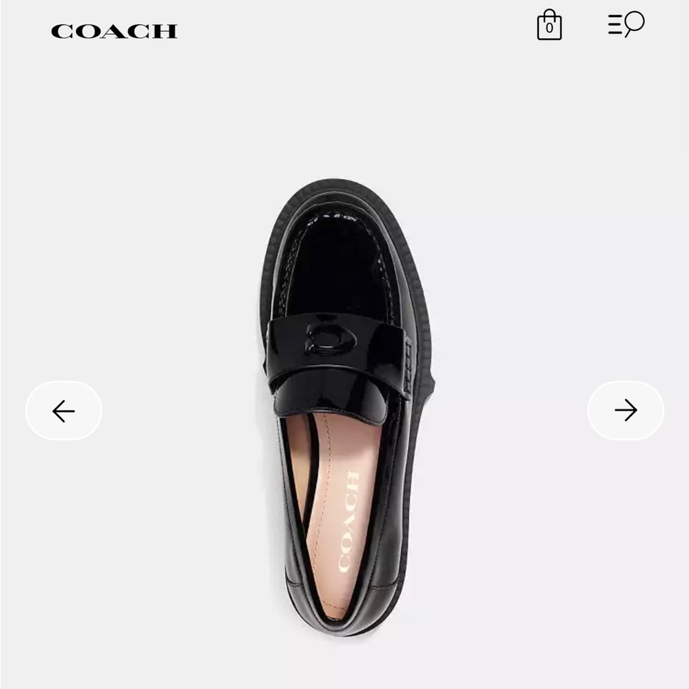 Coach Leah Black Loafer NEW IN BOX - Picture 2 of 3